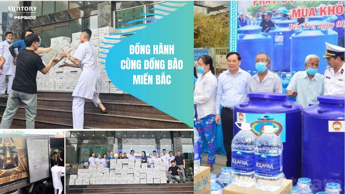 Các hoạt động từ thiện, chiến dịch hỗ trợ bà con mang trách nhiệm xã hội cao do Aquafina gây dựng