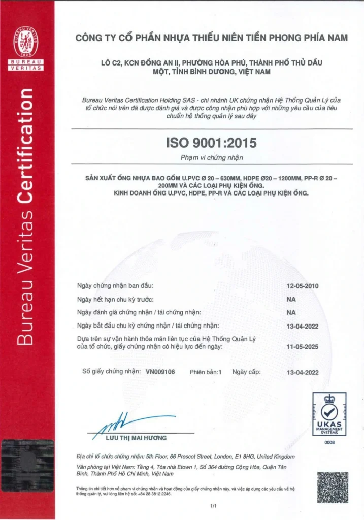 Giấy chứng nhận ISO 9001 
